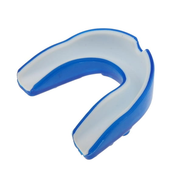 Sports Mouth Guard Piece Gum Case Protector Mouthguards Boxing Football Basketball Blue