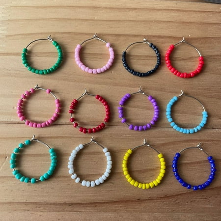 

wine glass charm 12pcs Beads Wine Glass Charm Markers Tags Wine Charm Drink Charm Markers for Party Banquet