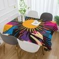 thumbnail image 2 of Yayeee Tablecloths for Rectangular Tables 60 x 108 inch Party Table Cover, Futuristic Circles, 2 of 6
