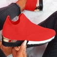thumbnail image 4 of longantii Orthopedic Sandals for Women Wide Width Tennis Shoes Slip On Fashion Hollow Sneakers Non Slip Mesh Casual Shoes Red, 4 of 5