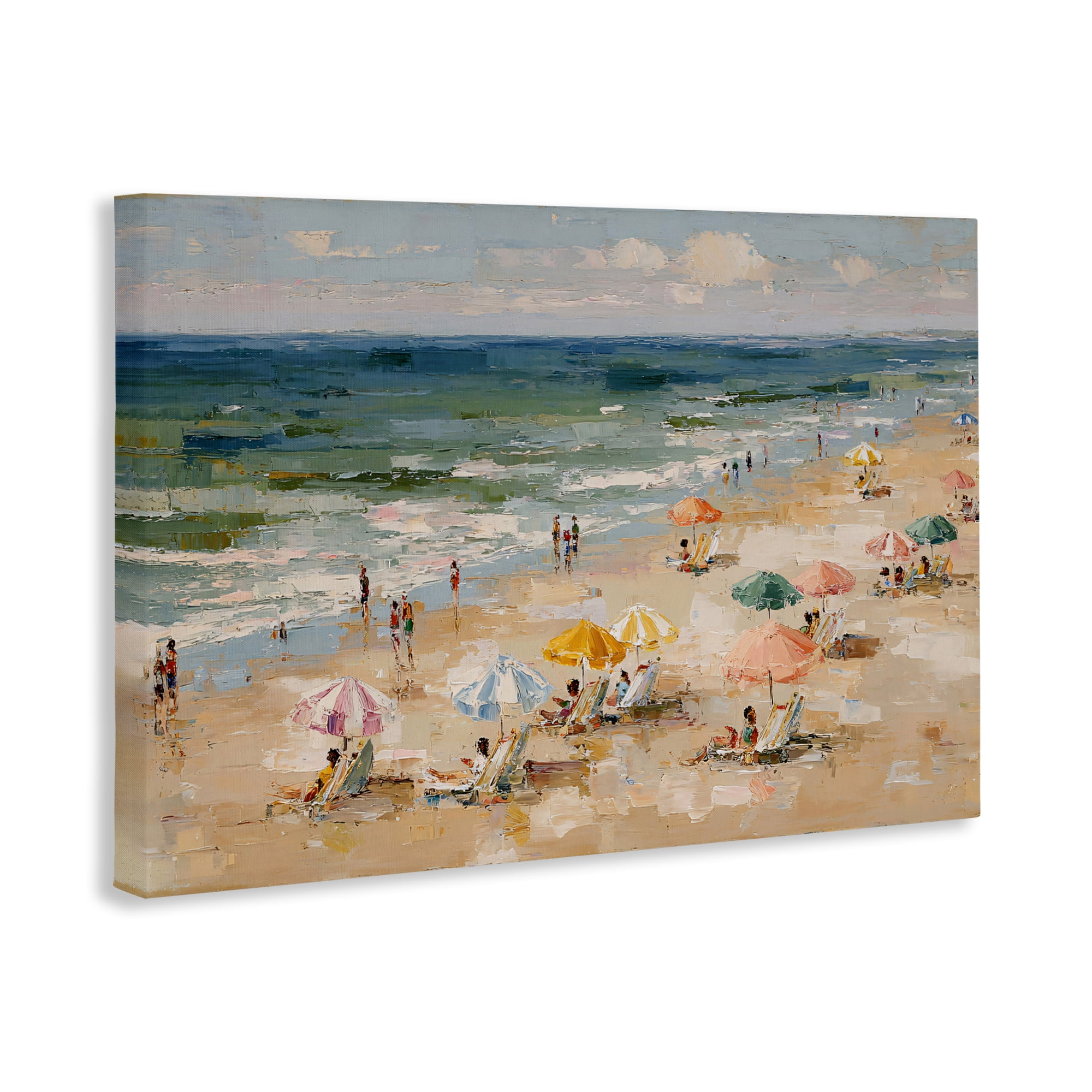 Stupell Industries Impressionist Summer Beach Day Canvas Wall Art, design by Jacky Ngan