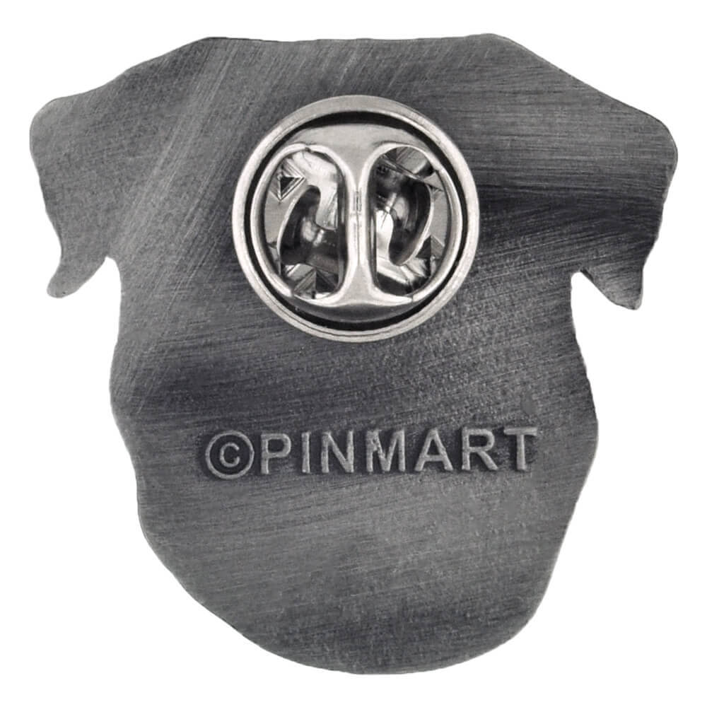 Silver 3D Pitbull Dog Breed Lapel Pin By PinMart - Perfect For Dog Lovers