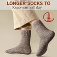 thumbnail image 2 of TELOLY 5 Pairs Merino Wool Socks for Men, Thick Winter Wool Hiking Socks, Warm Breathable Crew Mens Socks (USA Size 7-13), 2 of 7