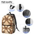 thumbnail image 5 of 17in Backpack With Pocket Adjustable Shoulder Strap Large Capacity Zipper Opening And Closing Double Pull Head Zipper For Work Travel Sports Sandybrown Moroccan Trellis Hand-Drawn Sketch_4, 5 of 8