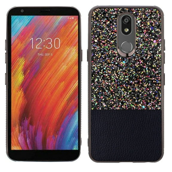 GSA Leather/Glitter Hybrid Case for LG Aristo 4 Plus - Black