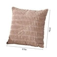 thumbnail image 3 of XMMSWDLA Soft Corduroy Decorative Throw Pillow Covers 18x18 Square Striped Pillowcases Home Decor Cushion Covers 45x45cm for Sofa Patio Farmhouse Bedroom Living Room, 3 of 6
