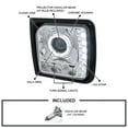 thumbnail image 3 of Spec-D Tuning Halo Chrome Housing Clear Lens Projector Headlights W/ SMD LEDs Compatible with 1997-2001 Jeep Cherokee, Left + Right Pair Headlamps Assembly, 3 of 7