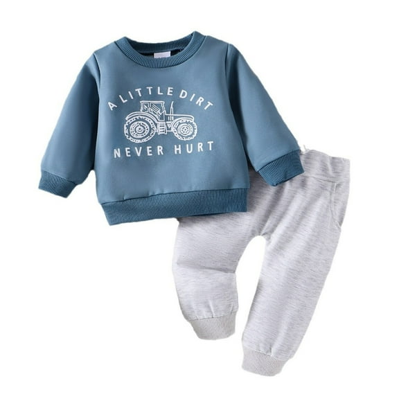 CUZIBR Toddler Boys Long Sleeve Letter Prints Tops And Pants Child Kids 2PCS Sets Outfits Kids Clothese Comfort Dailywear For Child