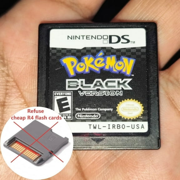 DS Game Cartridge Pokemon Black Version US Version (Not R4 Flashcard) DS Games for NDS 3DS DSI DS