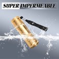 thumbnail image 3 of HIBIBUD 3.5" Gold Mini Flashlight,LED UV Battery Powered Pocket Light for Camping,Nail Curing, 3 of 7