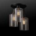 thumbnail image 5 of Globe Electric Annecy 3-Light Flush Mount Ceiling Light, Matte Black, Clear Glass Shades, 65456, 5 of 5