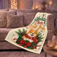 thumbnail image 6 of Hand-Drawn Corgi Holiday Box Bow Festive Dog Design, Playful Pet Portrait Pattern, Warm Flannel Blanket for Living Room and Reading Nook, Dog Lovers Friendship Gift, Pet Lover Home Decor, 6 of 9