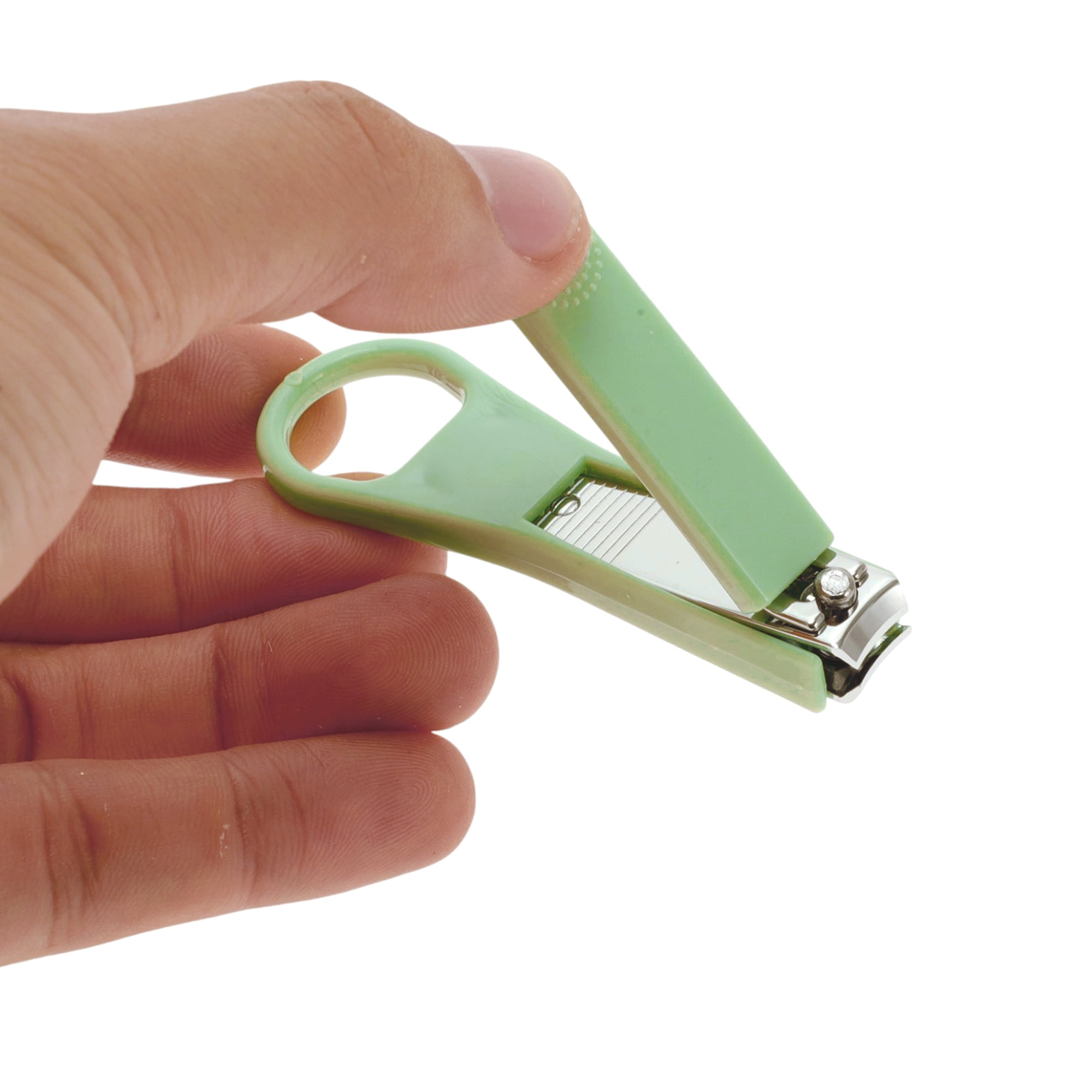 Unique Bargains Ergonomic Design Hangable Nail Clipper for Women and Men Green