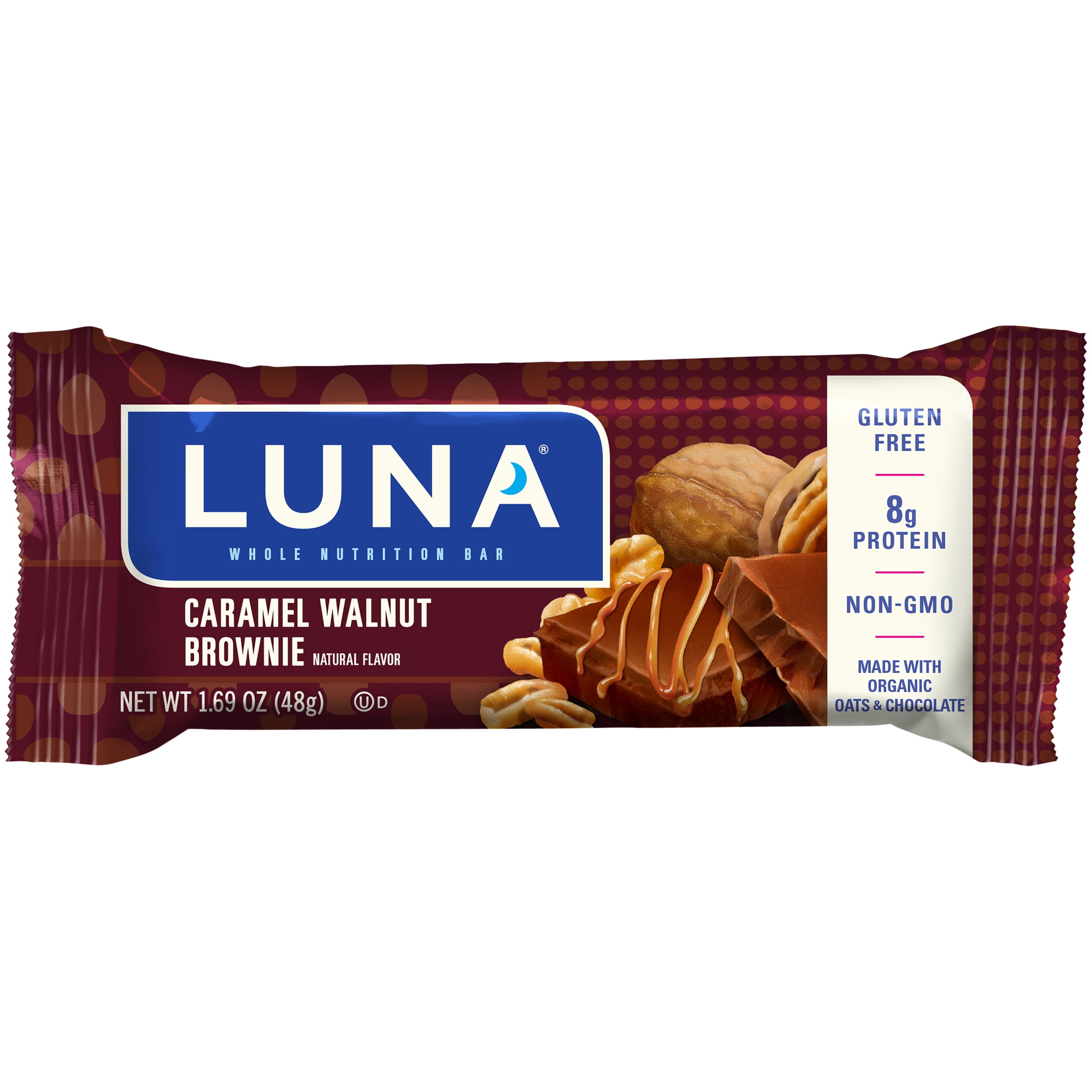 Luna® Caramel Walnut Brownie Whole Nutrition Bar 1.69 oz. Wrapper