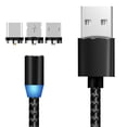 thumbnail image 3 of Paquete de 4 cables de carga magnéticos, cable de teléfono con bobinado automático 3 en 1 de alta calidad, 3 of 5