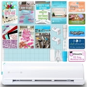 Silhouette White Cameo 5 Alpha w/ 38 Oracal Sheets, Siser HTV, Guides, 24 Pens