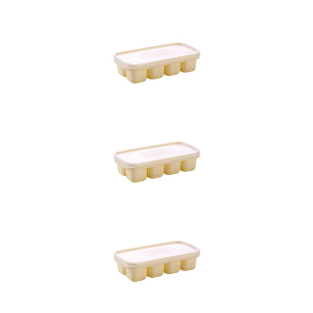 Naiovety Molde de bandeja de cubitos de hielo apilable 30ml molde de congelador de verano con tapa de plástico reutilizable a prueba de fugas Type1 NO1