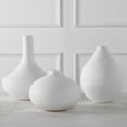 thumbnail image 2 of Uttermost Apothecary Satin White Vases Set of 3, 2 of 3