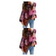 thumbnail image 3 of Guardurnaity Camisa de mujer cuello plisado Casual manga casquillo blusa Bohemia interior exterior salidas diarias escuela hogar camisas ropa Type3 NO3 Guardurnaity CBP137689, 3 of 6