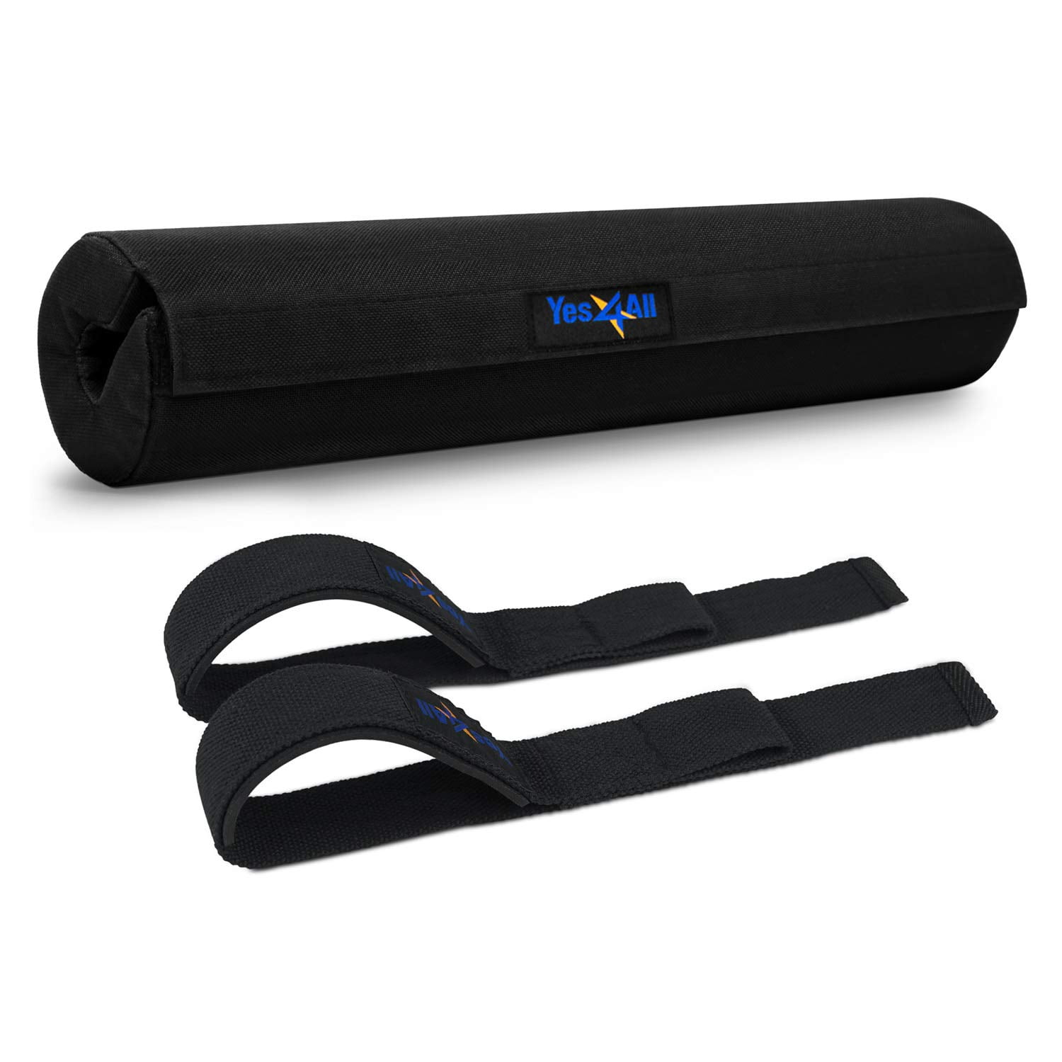 Yes4All Essential Gym Set Includes Foam Barbell Pad & Wrist Straps