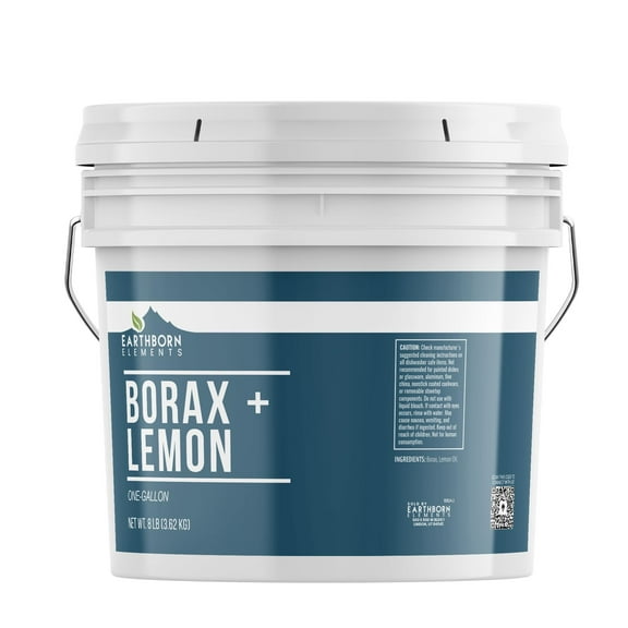 Earthborn Elements Borax with Lemon Oil, 1 Gallon Bucket, Laundry Booster, Refreshing Scent, Bulk Size