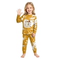 thumbnail image 6 of CAICJ98 Toddler Boy Halloween Pajamas Pumpkin Ghost Girl Pajamas Soft Cotton Long Sleeve Pjs Set Kids 2 Piece Snug Fit Sleepwear (5-6 Years,Yellow), 6 of 8