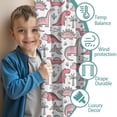 thumbnail image 3 of Blackout Kids Curtains,Pink Dinosaurs Palms Bones Pattern Childrens Insulated Curtains Set Of 2,Bedroom Essentials,Toddler Room Decor 42"x63", 3 of 5