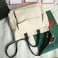 thumbnail image 4 of Stylago Women Canvas Tote Purses Students Button Crossbody Bag Adjustable Strap Shoulder Bags for Ladies Travel Shopping Camping Black, 4 of 5