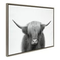 thumbnail image 2 of Sylvie Hey Dude Highland Cow 38 in x 28 in Framed Photography Canvas Art Print, by Kate and Laurel, 2 of 9