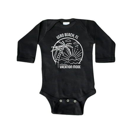 

Inktastic Summer Vacation Mode Vero Beach Florida Gift Baby Boy or Baby Girl Long Sleeve Bodysuit