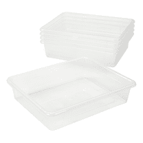Storex Plastic Storage Tray, Letter-size Paper Sorter, Clear, 5-Pack