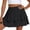 Black(Skirt), variant on GUACER Womens Smocked Waist Mini Skirt High Rise Double Tiered Ruffle Skater Skirt Flowy Casual Boho Short Skirt