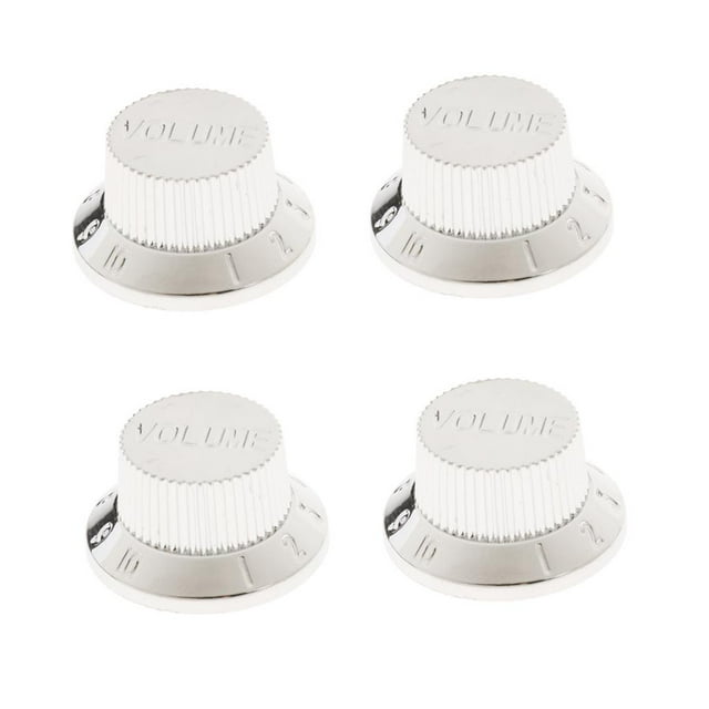 Perillas de control de velocidad de guitarra de 4 piezas Perillas de volumen para guitarra eléctrica de estilo ST Plata Yuyangstore Perillas de control de velocidad de guitarra