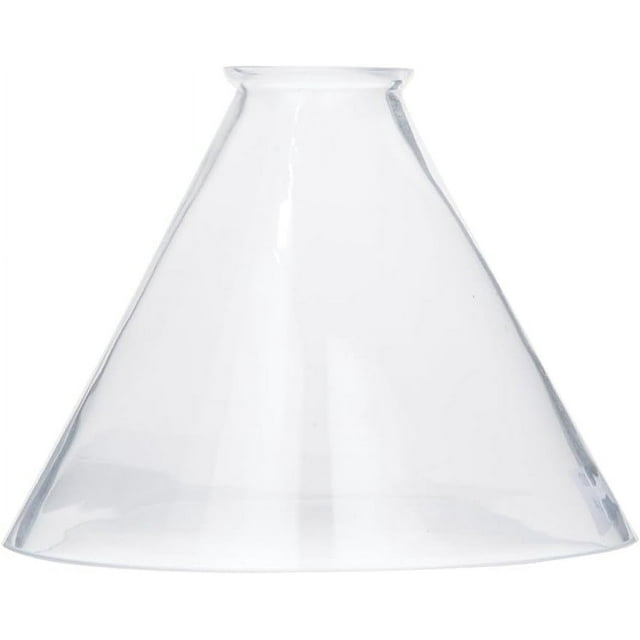 B & P Lamp Clear Glass Deep Cone Shade (18cm )