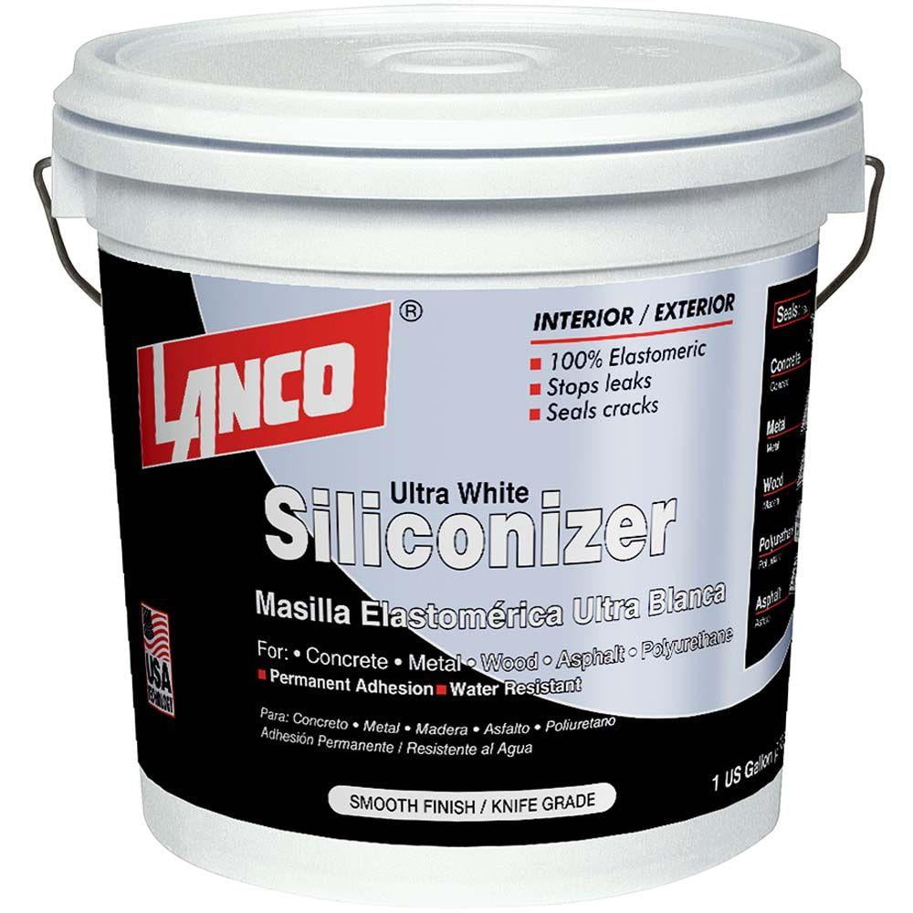 1 Gal. Siliconizer White Elastomeric Crack Filler Smooth Knife Grade