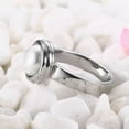 thumbnail image 4 of Luxury Natural Pearl Band Women's Stainless Steel Wedding Engagement Ring Sz 7-9, 4 of 6