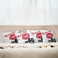thumbnail image 3 of Ambesonne Birthday Throw Pillow Cover 4 Pack, Kiss Me I am 60 Words, 24", Black Red, 3 of 6