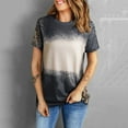 thumbnail image 2 of EGNMCR Womens Summer Tops Plus Size Fashion Crew Neck Short Sleeve Tie-Dyes Printed Casual Loose Soft T-Shirt Pullover Blouse Tops Spring/Summer Sale Clearance, 2 of 5
