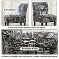 thumbnail image 4 of Roundhill Furniture Capa Print Fabric Armless Contemporary Accent Chair, Chalkboard Shadow Print, 4 of 10