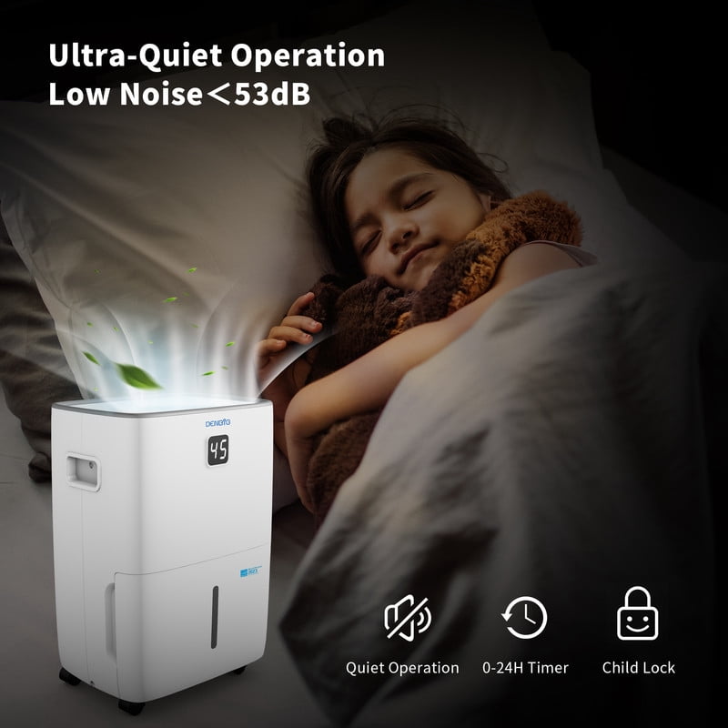 35 pt. 2500 sq. ft. Bucket Dehumidifier in. White with Drain Hose, ENERGY STAR
