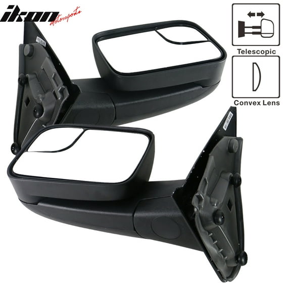 Fits 02 08 Ram 1500 09 2500 3500 Side View Towing Mirrors Fits 02 08 Ram 1500 09 2500 3500 Side View Towing Mirrors Manual Lh Rh Com