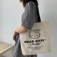 thumbnail image 3 of Sanrio-Bolso de lona de Hello Kitty para mujer, bandolera de hombro Retro, bonito bolso de compras, regalo Kawaii para niños, bolso de mano de dibujos animados de Anime, nuevo, 2022, 3 of 4