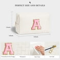 thumbnail image 2 of YOOLIFE Small Cosmetic Bags for Women, White Initial Makeup Bag Travel Makeup Bag Travel PU Leather Waterproof Toiletry Bag Gifts for Women Girls, 2 of 7