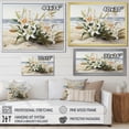 thumbnail image 4 of Designart "Lilies' Beach Glory II" Lilies Floater Framed Wall Art Living Room, 4 of 5