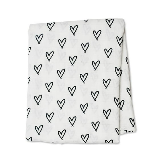 Lulujo - Modern Collection - Baby Muslin Bamboo Swaddle Blanket, Nursing/Stroller Cover