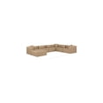 thumbnail image 3 of Meridian Furniture Cube Tan Vegan Leather 7-Pc. U-Shaped Modular Sectional, 3 of 10