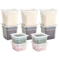 thumbnail image 1 of Recipientes de almacenamiento de alimentos sin BPA con tapas, 16 y 32 onzas, juego de 20 piezas, translúcido, 1 of 6