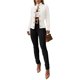 thumbnail image 2 of Cárdigan de Punto con Estampado de Rombos para Mujer, Abrigo Corto Ligero, Cuello Alto, Larga, Botones Metálicos, Chaqueta de Otoño L, 2 of 7