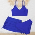 thumbnail image 2 of TOWED22 Girls 3 Piece Bathing Suit Summer Swimsuit UPF Bikini Set with Rash Guard Top and Cover Up Pants Blue,8-9 Y, 2 of 6