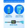 50 Amp to 15 Amp 110 Volt RV Surge Protector Adapter Cord - Walmart.com